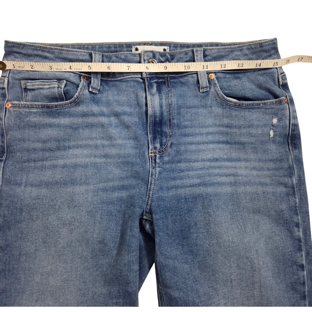 PAIGE Verdugo Ankle Skinny Jeans Blue Distressed Raw Hem Womens 29 - Picture 10 of 10